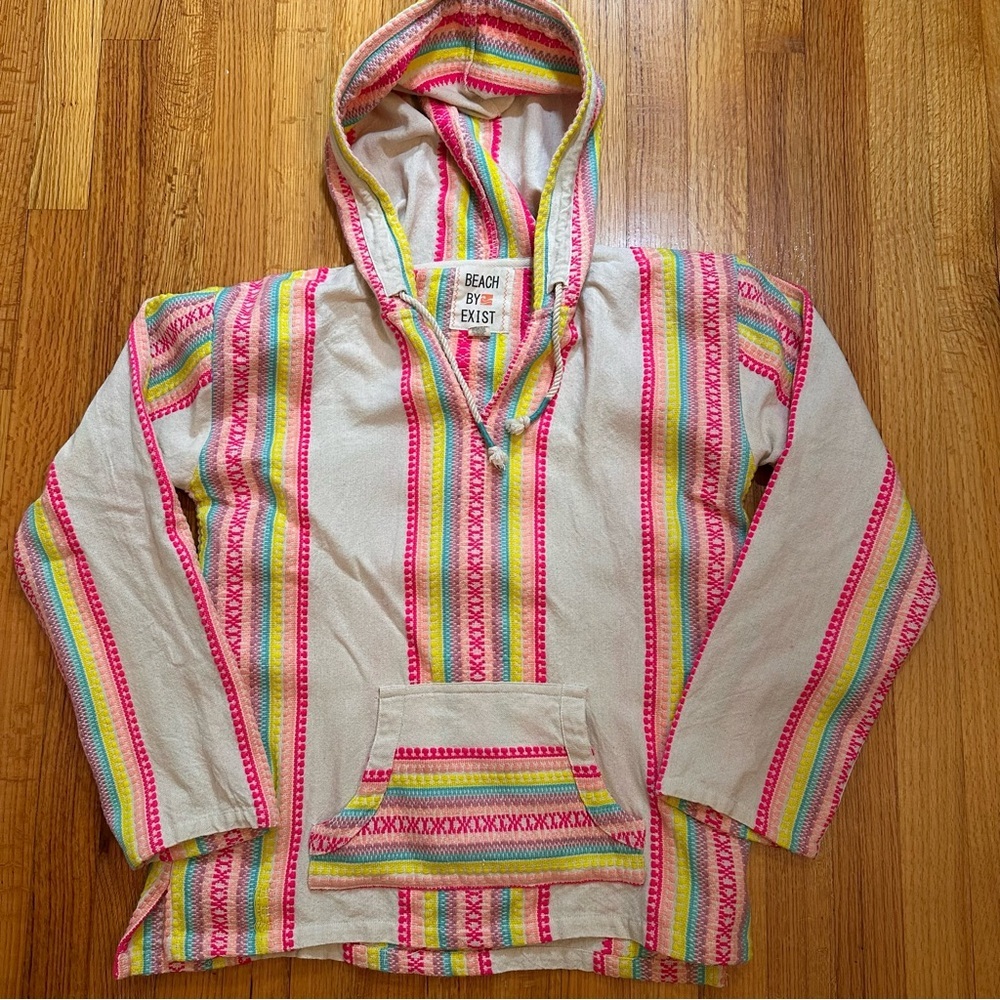 BEACH BY EXIST  Bright colors Pullover Hoodie Pocket Cotton size L